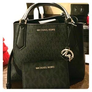 Michael Kors Black Purse and matching wallet